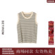 气质圆领无袖 西町村屋休闲简约条纹背心女秋季 新款 上衣XH9C10030