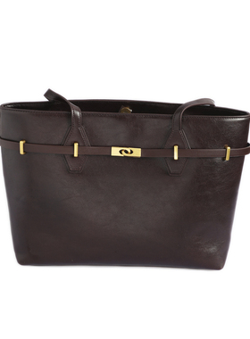 西町村屋气质感托特包女款简约百搭纯色通勤大容量包包XHAD60095