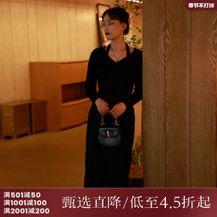 西町村屋气质感套装女装冬季新款蕾丝设计连衣裙内外套AD8602006