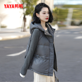 鸭鸭羽绒马甲女短款连帽2024秋冬新款韩版宽松轻薄羽绒服马夹外穿