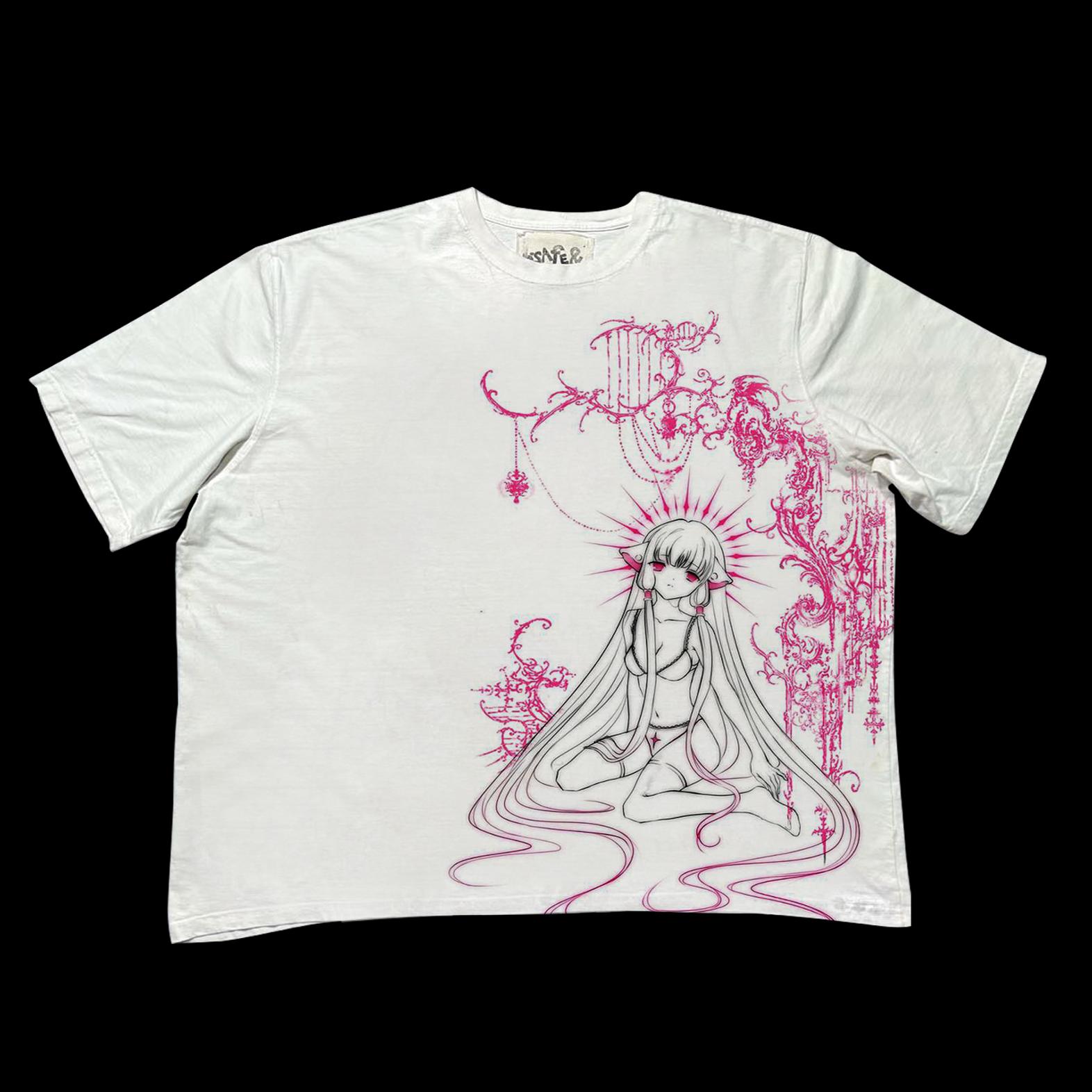 暗棱镜（Prism）喷色线稿印花朋克重金属颓废风厌世短袖中性风T恤