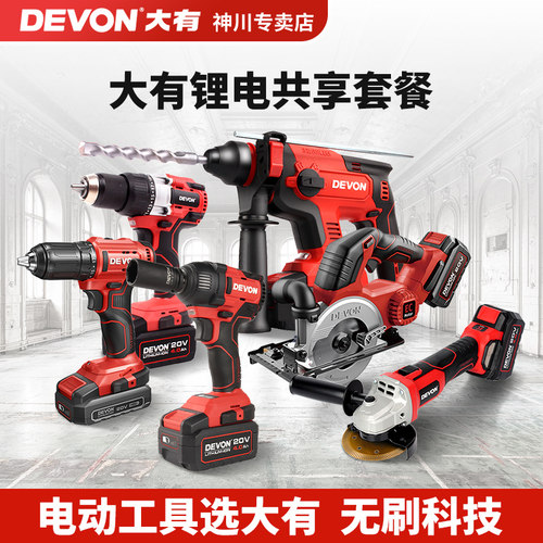 大有5401充电电锤钻电镐两用锂电冲击钻打混凝土家用电动工具套装