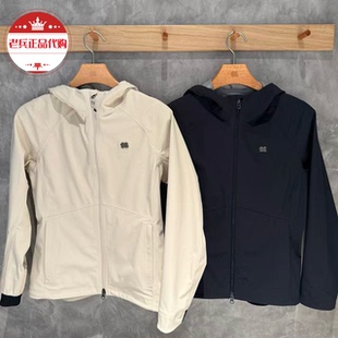 KOLON SPORT 2025年春季女款防风透湿连帽软壳夹克LKJK6MNT04