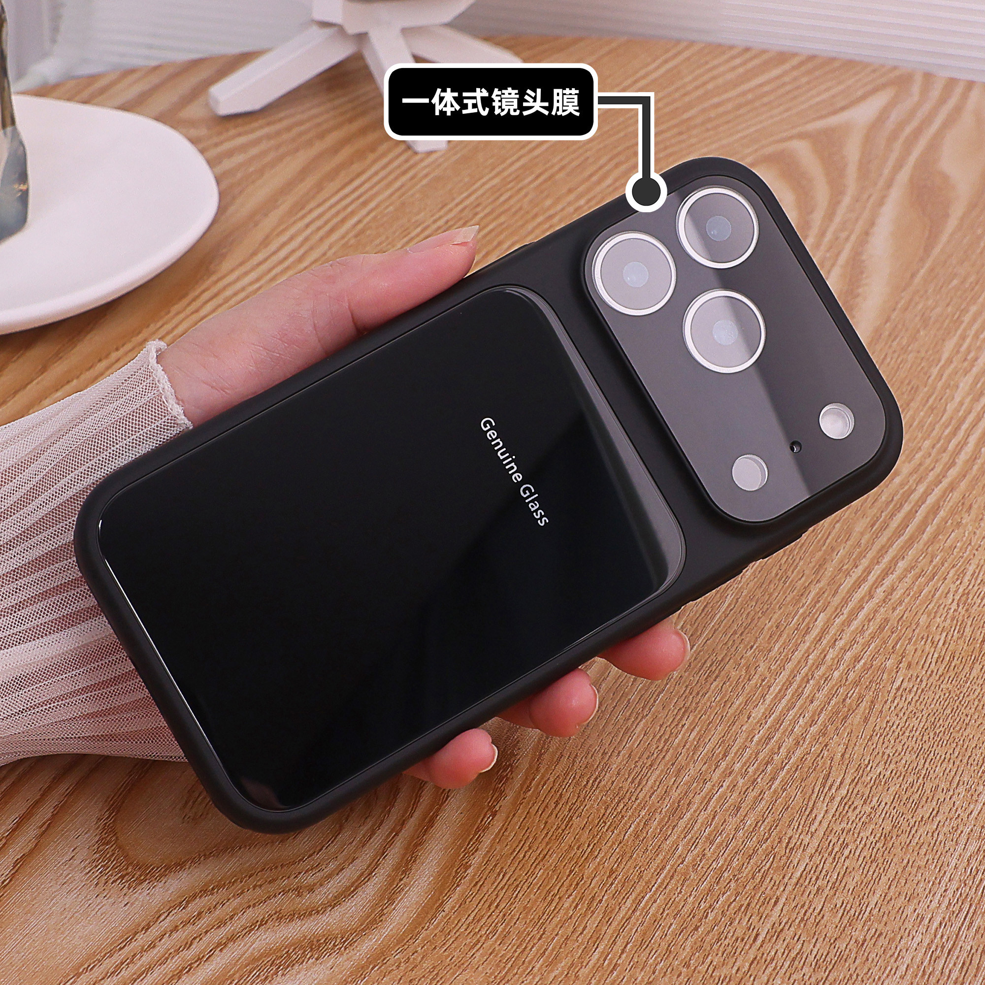新款马卡龙玻璃壳适用iPhone16手机壳带镜头膜秒变17大视窗苹果17promax高级15Pro情侣14简约13硬壳12防尘11