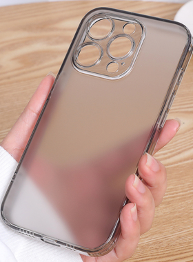 磨砂半透明适用iphone16新款17苹果15promax玻璃手机壳13无台阶简约12镜头全包防摔14高级男女plus情侣保护套
