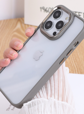 新款钛灰色适用iphone15手机壳17promax苹果16高级感12透明13防摔11手机套Pro大孔镜头14plus亚克力xr硬壳max