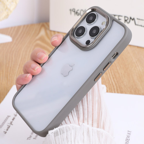 新款钛灰色适用iphone15手机壳17promax苹果16高级感12透明13防摔11手机套Pro大孔镜头14plus亚克力xr硬壳max