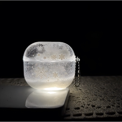 原创可爱雪花流沙airpodspro3代耳机壳苹果airpods1234代保护套