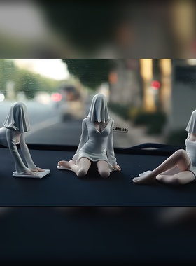 白色幽灵娘美少女手办万圣节鱼尾裙变装桌面模型装饰摆件