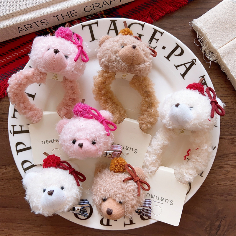 动物布艺大号圈韩系卡通咖色鸭夹