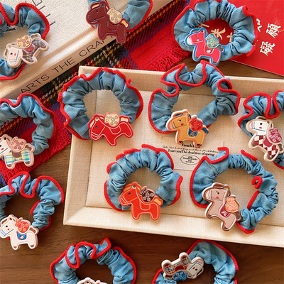 儿童小马大肠圈韩系不伤发牛仔