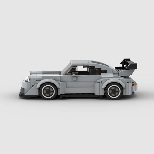 国产兼容性小颗粒积木经典speed保时捷911 RWB模型儿童益智玩具车