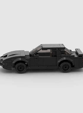 MOC国产小颗粒积木经典Knight Rider K.I.T.T赛车跑车模型玩具车