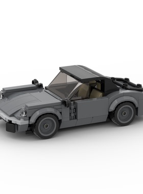 MOC小颗粒积木速度冠军1971 Spitfire双座跑车模型儿童益智玩具车