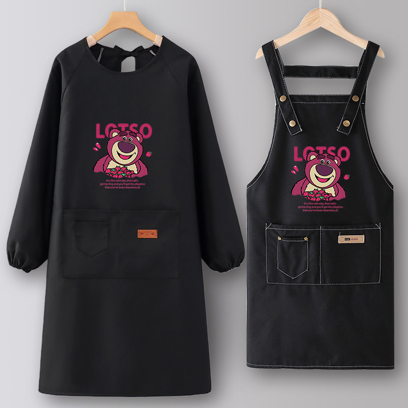 帆布围裙加厚耐磨厨房家用2025新款罩衣女做饭定制工作服上班专用