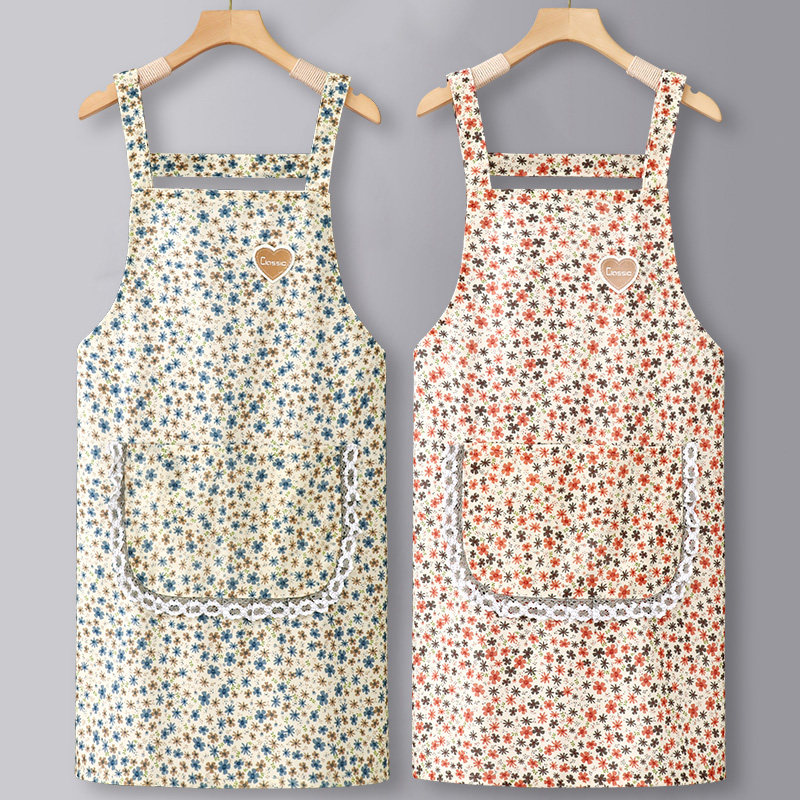 水晶绒围裙家用厨房工作服女