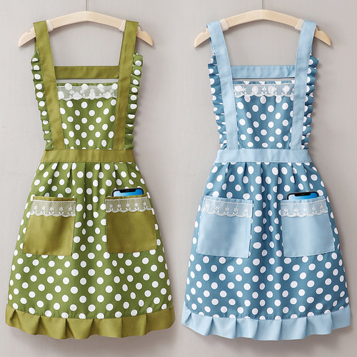 围裙纯棉夏季家用厨房工作服女