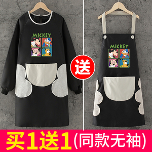 长袖围裙2023新款网红家用厨房女夏季商用防水防油做饭工作服定制
