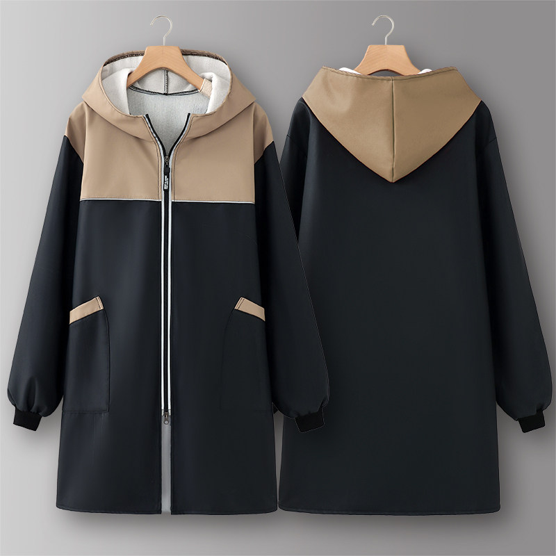 罩衣女新款冬季加绒加厚男士长袖围裙防水防油摆摊年轻人厨房家用