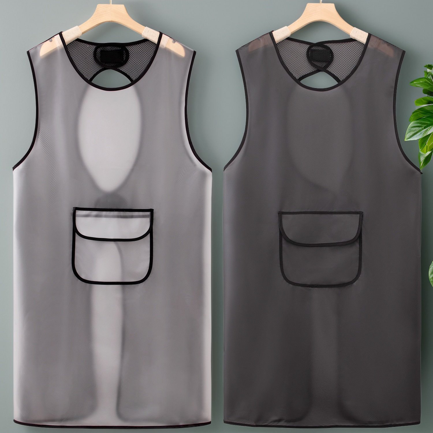 TPU透明防水坎肩围裙工作服