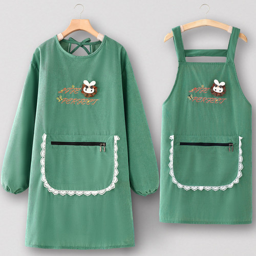 围裙烘焙厨房家用简约长袖罩衣