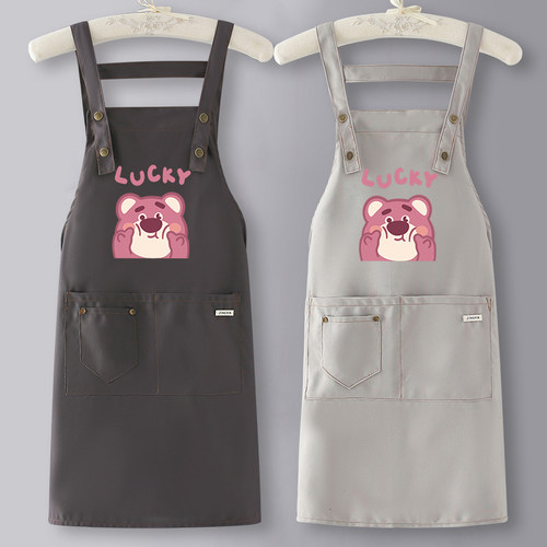 纯棉围裙家用厨房工作服女