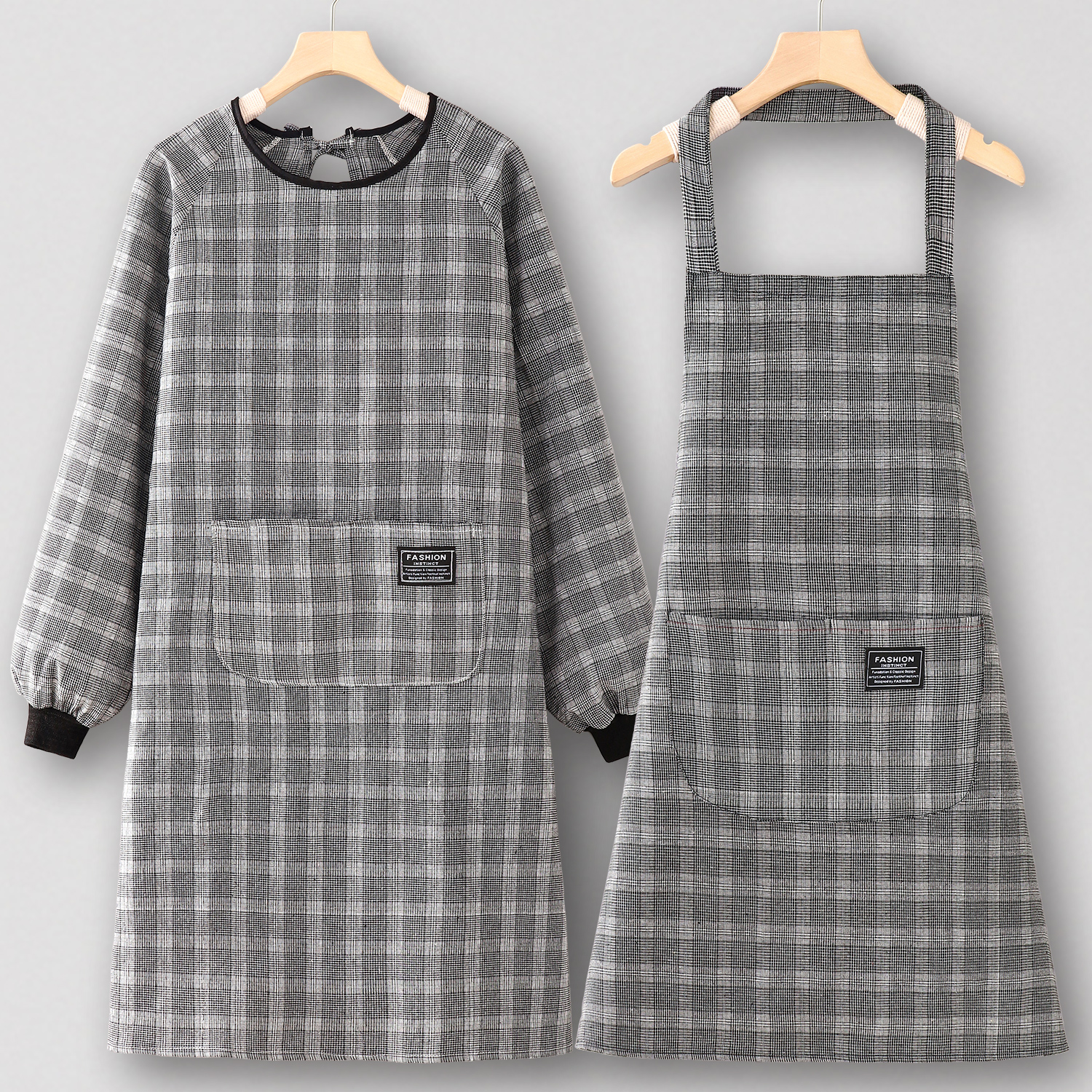 年轻款罩衣女新款围裙厨房家用大人干活上班专用托育园工作服定制