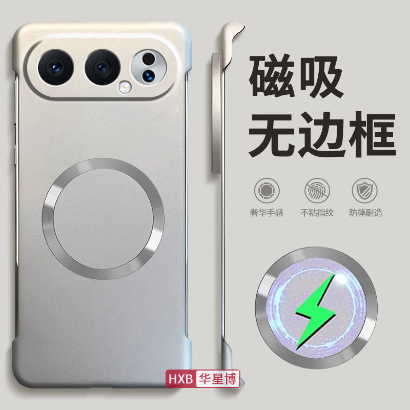 适用荣耀500手机壳500pro新款2025磁吸无边框半包超薄散热不顶膜专用女高级感小众男士硬壳的华为honor版系列