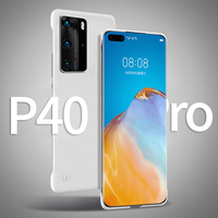 适用华为p40pro 手机壳p40无边框新款保护壳+不顶膜半包防摔por高端超薄透气散热女高级感外壳透明男款硬壳十