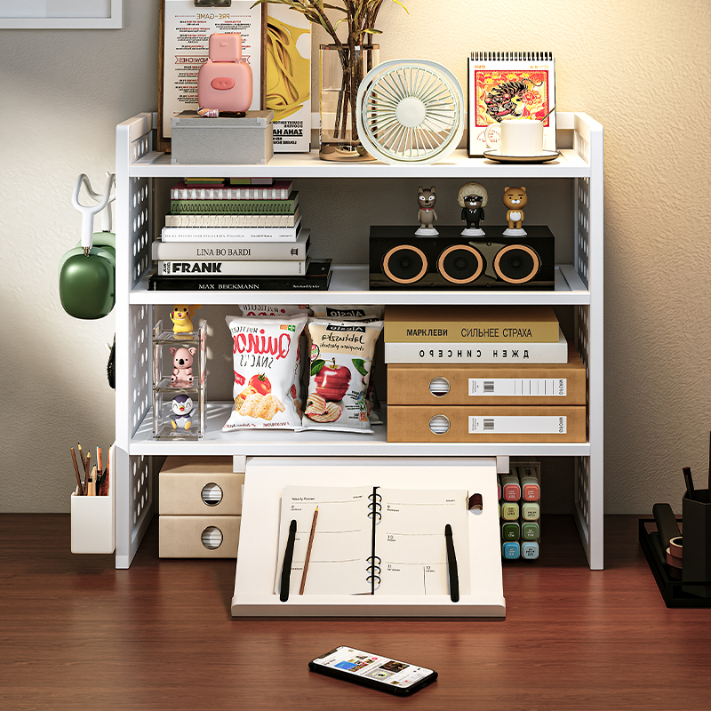 桌面书架收纳置物架一体多层