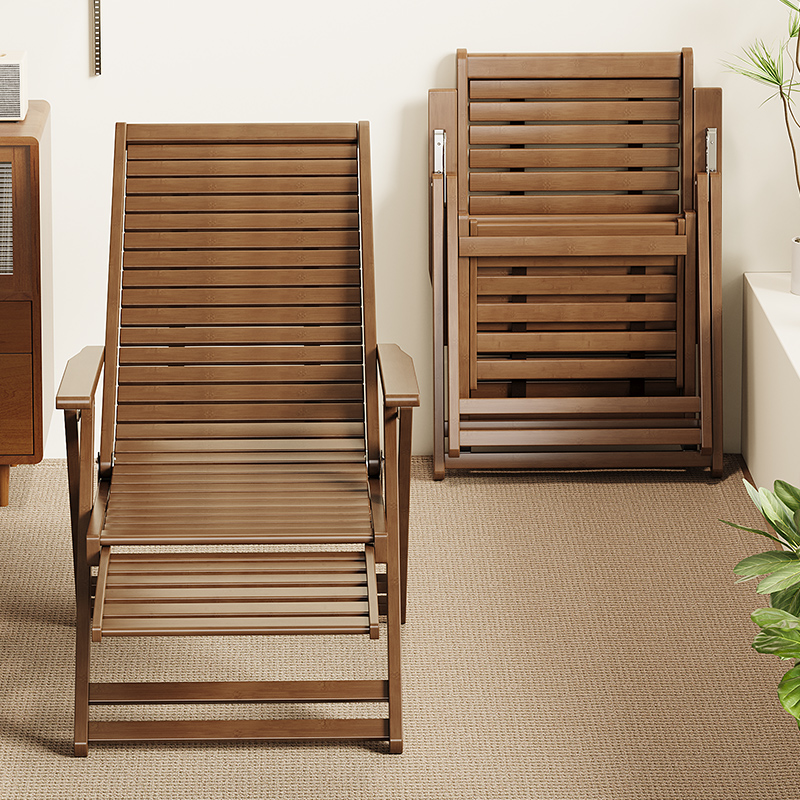 家用单人折叠椅阳台休息靠背椅2025新款躺椅乘凉户外休闲 久坐不