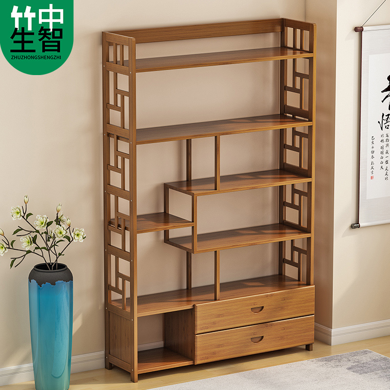 多宝阁简约现代茶室展示柜博古架