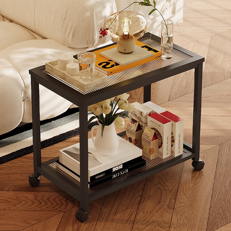 简约移动边几小推车双层储物落地多功能小户型客厅沙发置物架带轮,住宅家具,移动边几/推车,淘宝优惠券,粉丝福利购,淘宝优惠卷