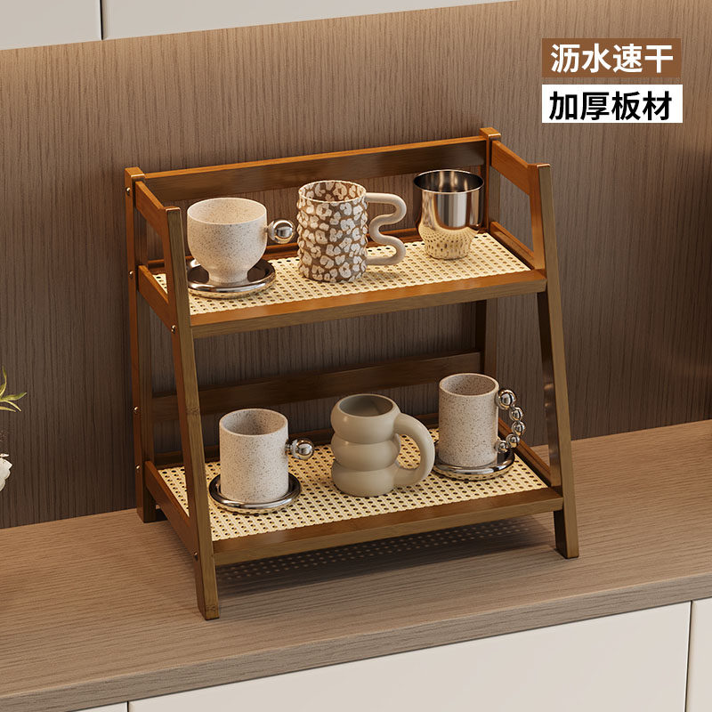 杯子沥水置物架咖啡杯餐桌置物架高级感轻奢咖啡角布置纸杯取杯器