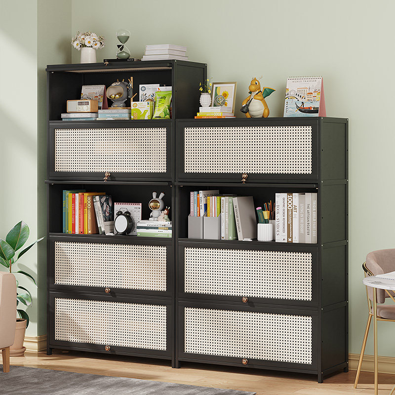 家用楠竹多层防尘书柜儿童卧室置物柜客厅电视旁靠墙展示柜书架子,住宅家具,组合书柜,淘宝优惠券,粉丝福利购,淘宝优惠卷