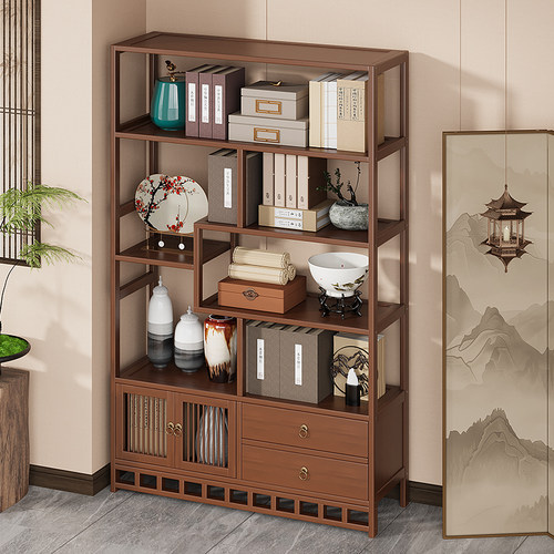 竹中生智新中式一体博古架