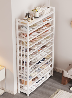 家用门口白色鞋架子鞋柜高层大容量多层收纳室内小窄入户2025新款