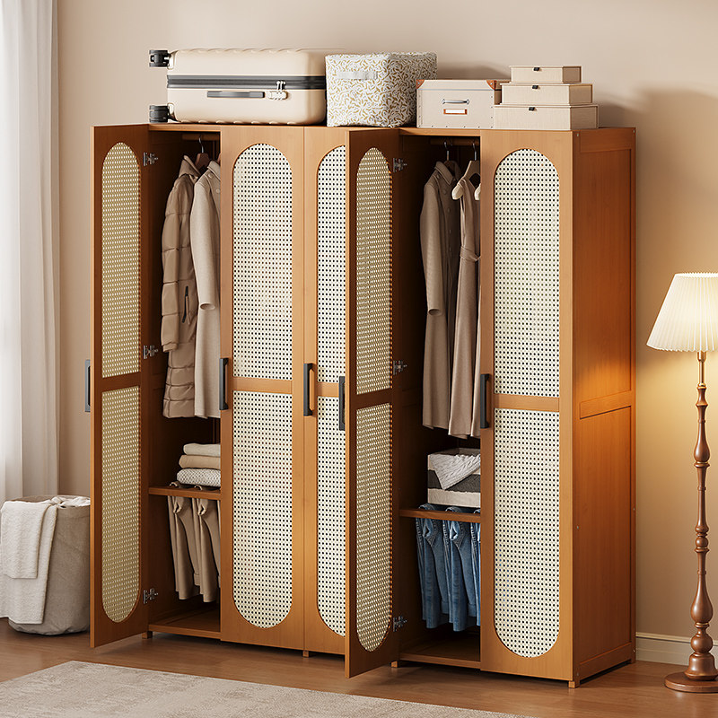 衣柜家用卧室小户型省空间出租屋简易组装中古风开放式落地挂衣架,收纳整理,衣物收纳柜/简易衣橱,淘宝优惠券,粉丝福利购,淘宝优惠卷
