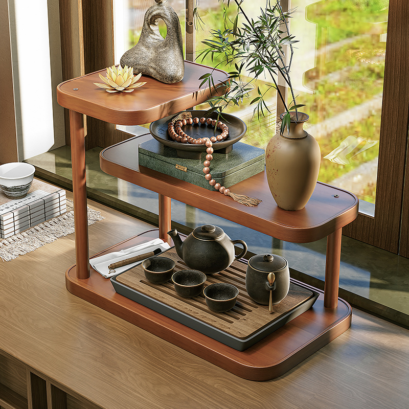 桌面茶杯收纳置物架茶室茶桌小型