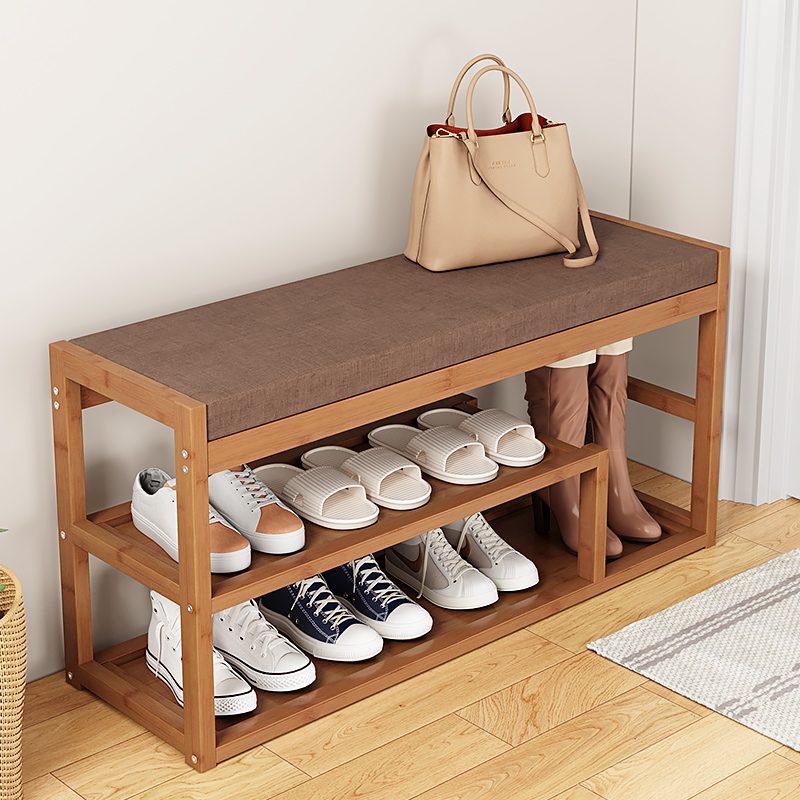 竹中生智多功能楠竹换鞋凳薄利