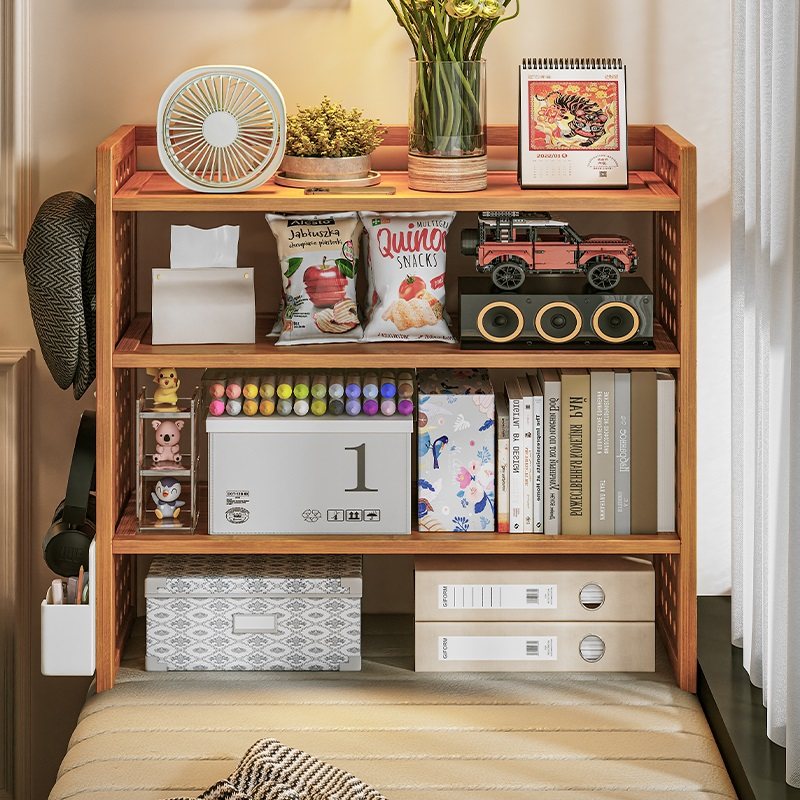 书架一体靠墙可移动桌面洞洞板置物架收纳立式多层学生家用展示柜,住宅家具,书架,淘宝优惠券,粉丝福利购,淘宝优惠卷