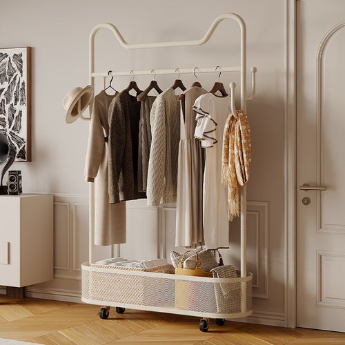 卧室床边落地转角衣帽架不占空间