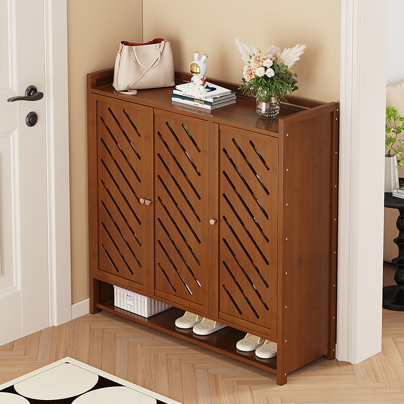 可折叠带门鞋架家用门口多层防尘鞋柜免安装2025新款楼道置物靠墙