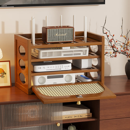 路由器放置架wifi置物架遮挡箱不伤墙机顶盒收纳光猫遮挡箱收纳盒