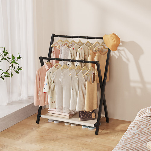 卧室不占空间衣架小型移动折叠
