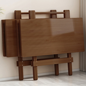 小户型折叠桌子户外可携式 餐桌吃饭桌收纳省空间四方正方形家用阳