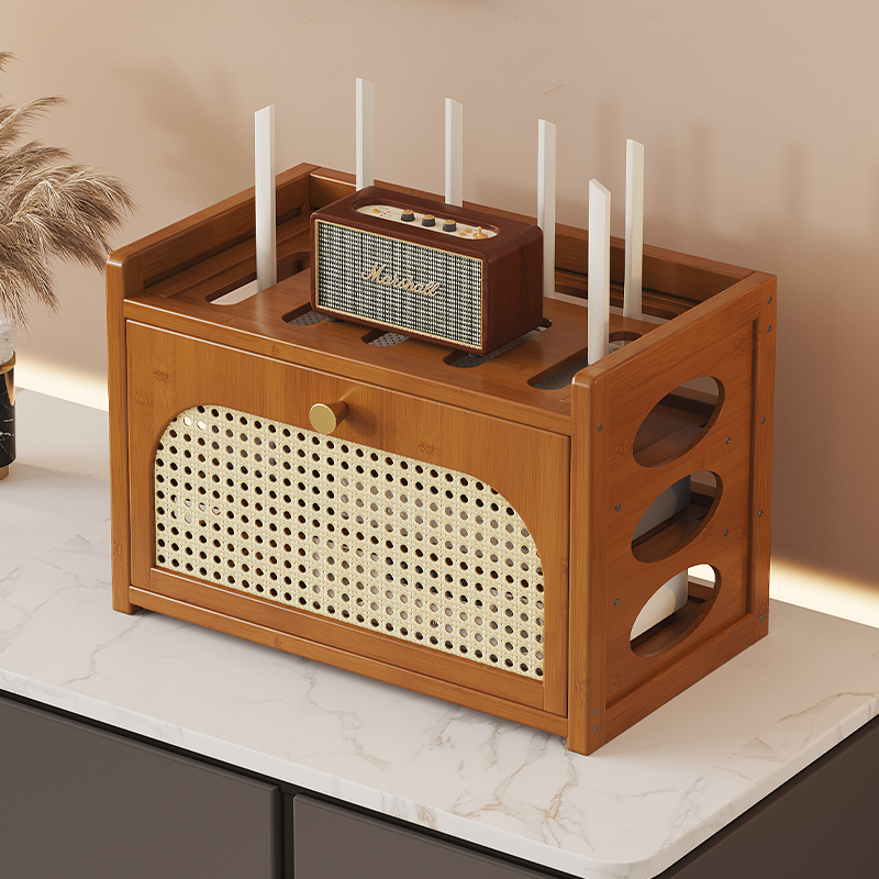 路由器WiFi收纳盒光猫机顶盒路由器收纳箱遮丑隐藏插座电线理线器