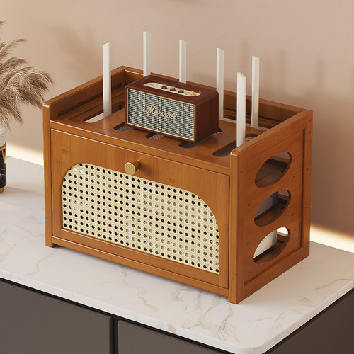 路由器WiFi收纳盒光猫机顶盒路由器收纳箱遮丑隐藏插座电线理线器