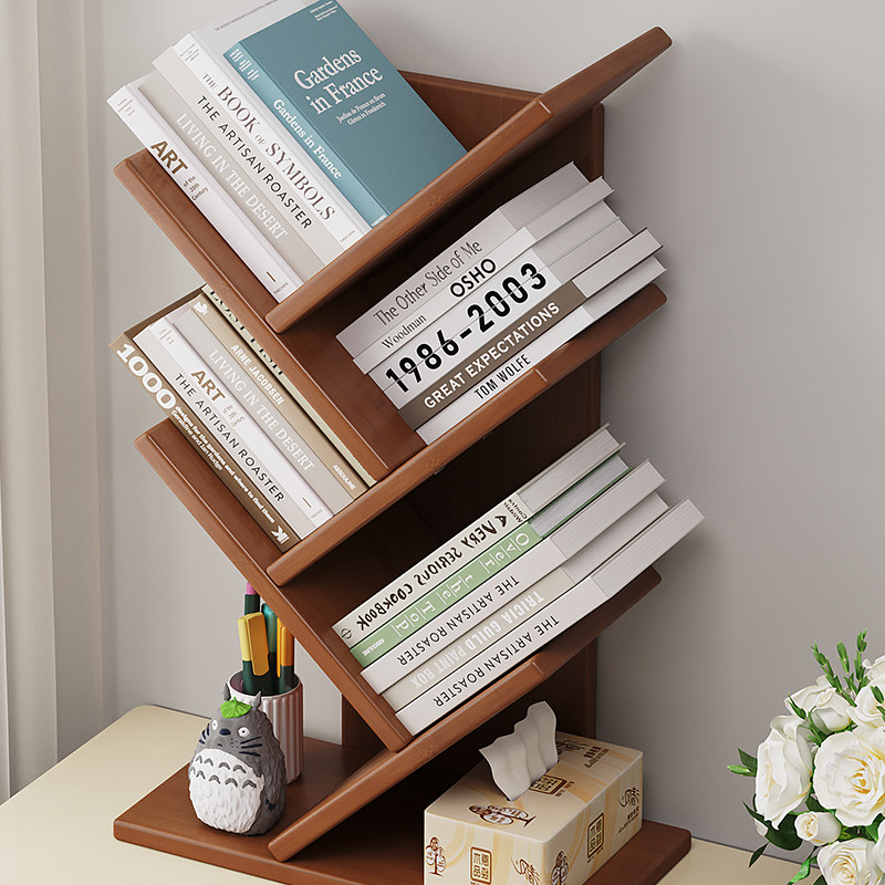 书柜教室专用书桌置物架收纳不占地方的书架学生桌上小型置物架子