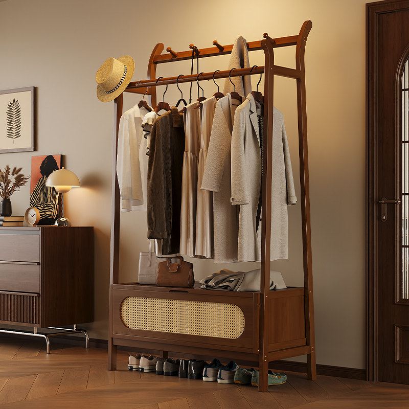 衣架落地卧室床尾晚上放衣服神器立式不占空间开放式衣柜2025新款,住宅家具,衣帽架,淘宝优惠券,粉丝福利购,淘宝优惠卷